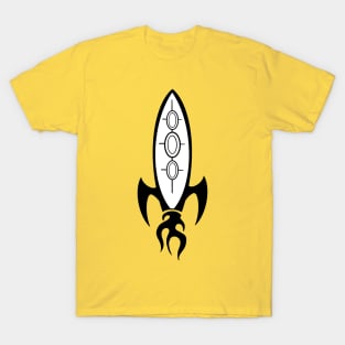 Mid Century Modern Art Rocket T-Shirt